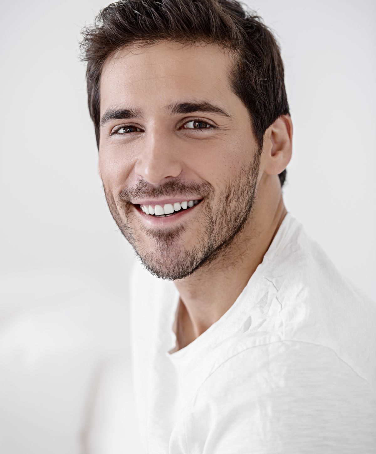 millburn teeth whitening model smiling